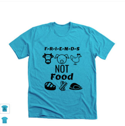 F-R-I-E-N-D-S Not Food Vegan/Vegetarian Apparel